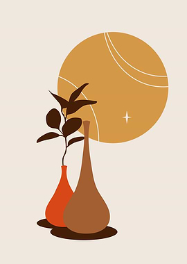 Sun Flower leaf pot vase