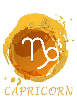 Watercolor Capricorn Sign