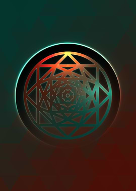 Neon Magic Circle Sign Art