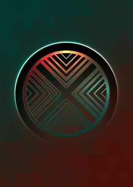 Vector Neon Glyph Rune Art