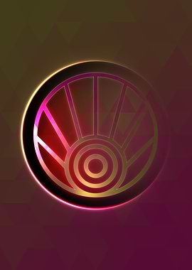 Neon Magic Circle Sign Art