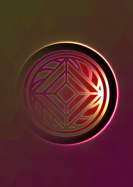 Vector Neon Glyph Rune Art