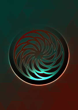 Prismatic Geometric Glyph