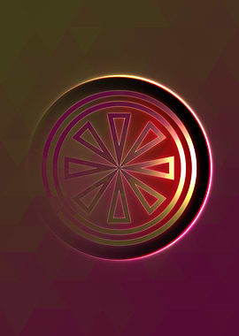 Vector Neon Glyph Rune Art