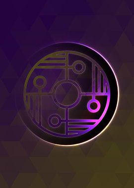 Vector Neon Glyph Rune Art