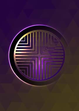 Neon Magic Circle Sign Art