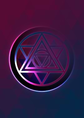 Prismatic Geometric Glyph
