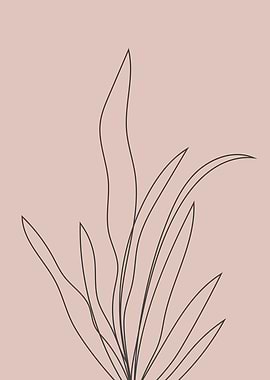 Leaf one line art