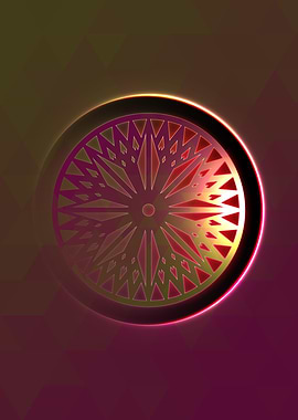 Neon Magic Circle Sign Art