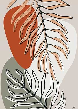 Abstract greenPalm leaves