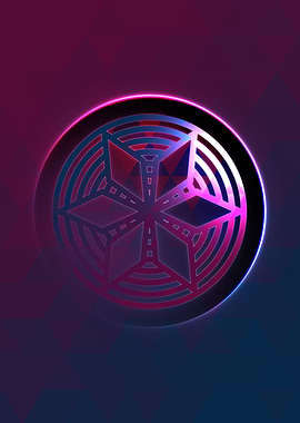 Vector Neon Glyph Rune Art