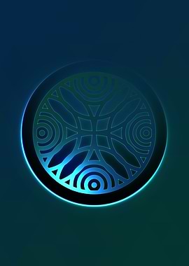 Neon Magic Circle Sign Art