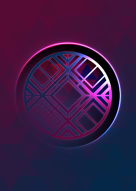 Prismatic Geometric Glyph