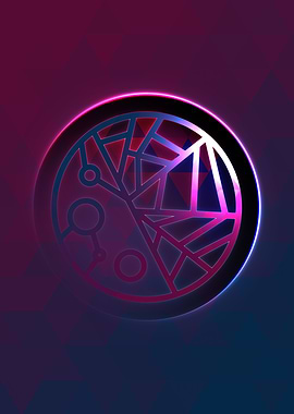 Neon Magic Circle Sign Art