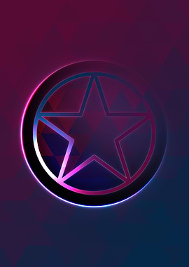 Neon Magic Circle Sign Art