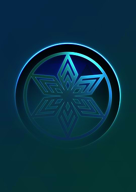 Prismatic Geometric Glyph