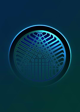 Neon Magic Circle Sign Art