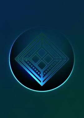 Neon Magic Circle Sign Art