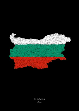 Bulgaria Sofia Map Flag