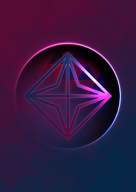 Neon Magic Circle Sign Art