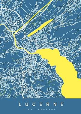LUCERNE Map SWITZERLAND