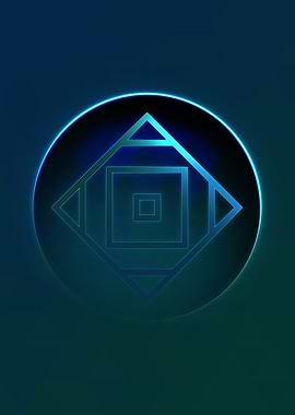 Prismatic Geometric Glyph