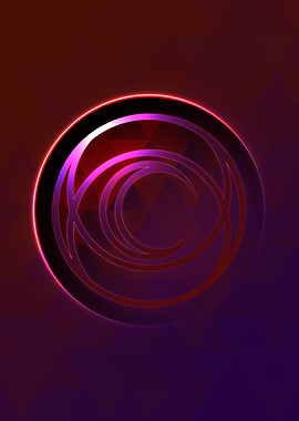 Neon Magic Circle Sign Art