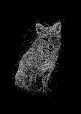 scribble animal fox