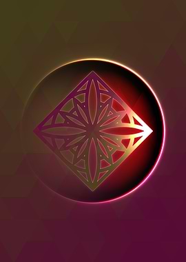 Neon Magic Circle Sign Art