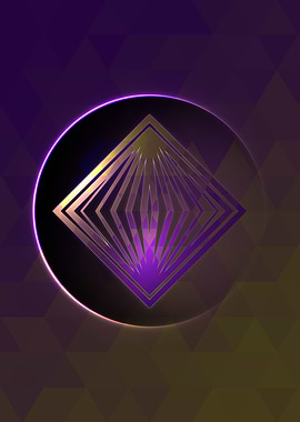 Neon Magic Circle Sign Art