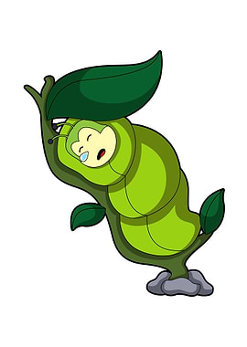 Caterpillar Sleeping Leaf