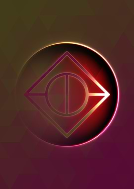 Neon Magic Circle Sign Art