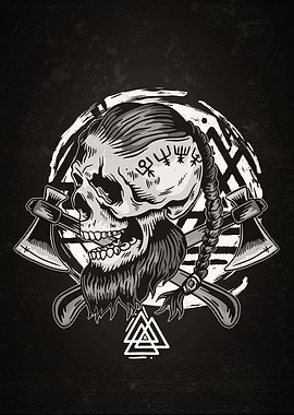Badass Viking Skull