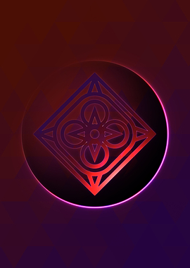 Neon Magic Circle Sign Art