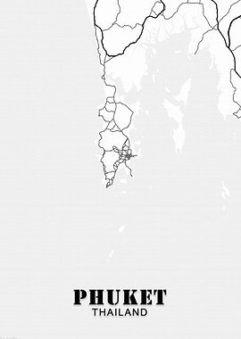 Phuket Thailand Travel map