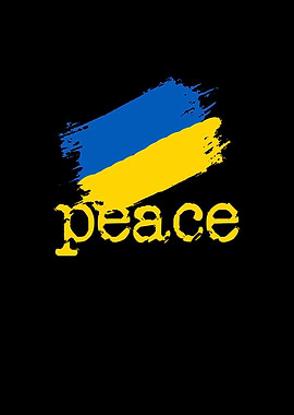 Ukraine Flag Peace Slogan
