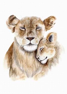 Tiger Mom and child Poster