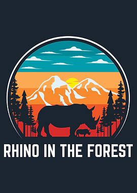 Rhino In The Forest