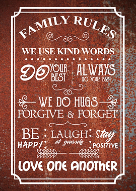 Family Rules Wall Decor