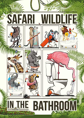 Safari Bathroom Animals