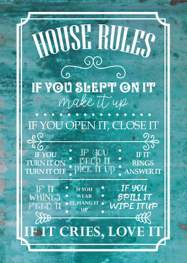 Family Rules Wall Decor