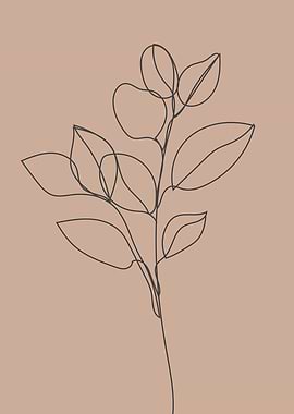 Tropical leaves one line