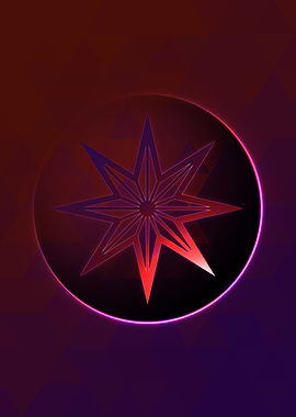 Vector Neon Glyph Rune Art