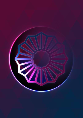 Neon Magic Circle Sign Art