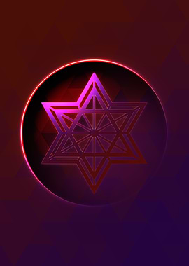 Vector Neon Glyph Rune Art