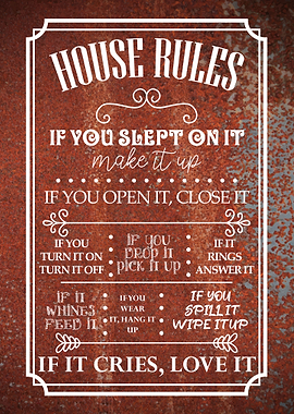 Family Rules Wall Decor