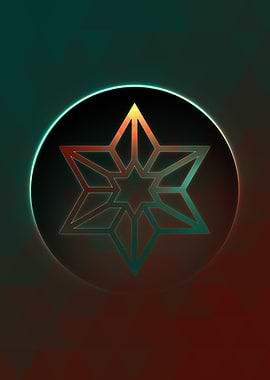 Neon Magic Circle Sign Art