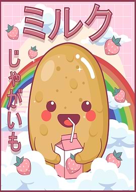 Potato Strawberry Milk
