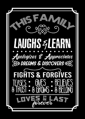 Family Rules Wall Decor