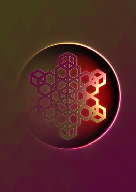 Neon Magic Circle Sign Art